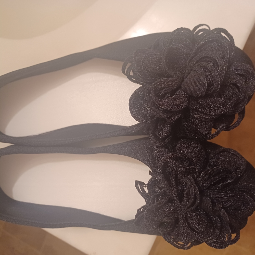 Elegant Black Floral Women's Shoes